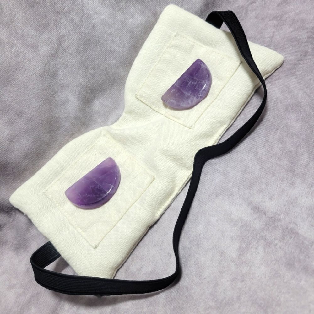 Cotton Eye Pillow, Eye Mask Amethyst